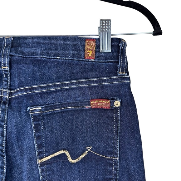 7 for All Mankind Kimmie Straight Leg Dark Wash Denim Jeans Size 27 - Picture 7 of 7